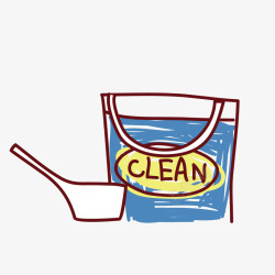 清洁方法蓝色洗衣粉装饰插画矢量图高清图片
