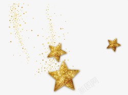 点点的金色印记金色装饰星星1高清图片