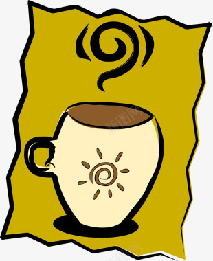 餐饮咖啡标签矢量图图标图标