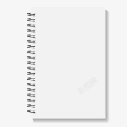 笔记本设计白色翻页笔记本画本矢量图高清图片