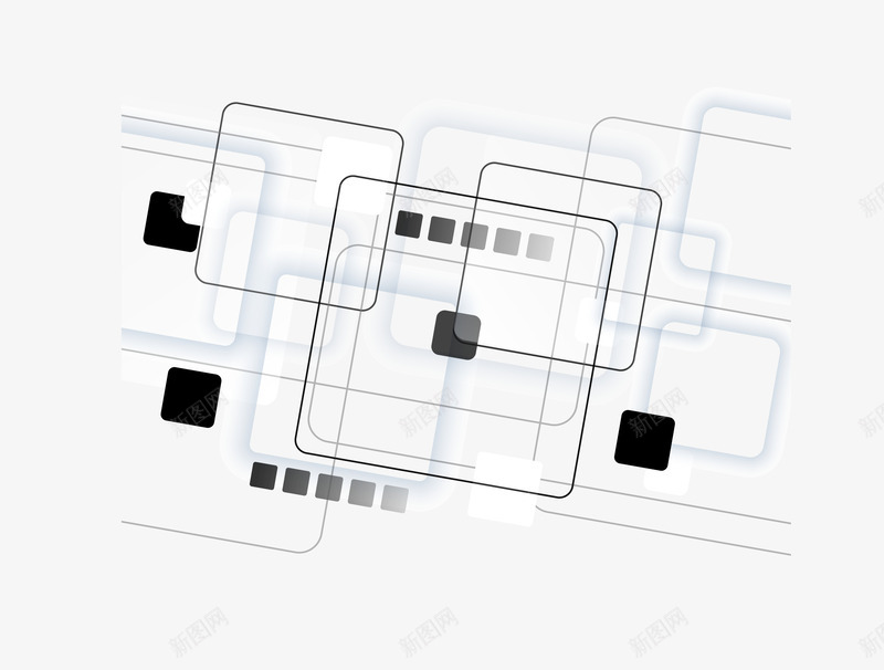 黑色简约科幻格子边框纹理png免抠素材_88icon https://88icon.com 免抠PNG 格子 科幻 简约 边框纹理 黑色