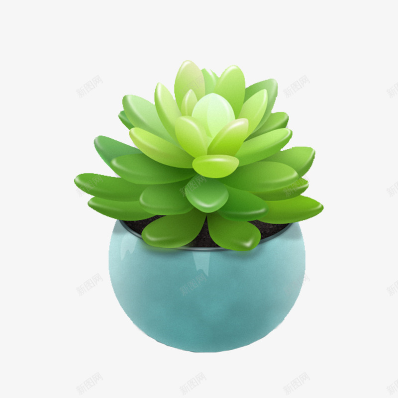 手绘绿色多肉植物png免抠素材_88icon https://88icon.com 多肉 手绘的 植物 肉肉