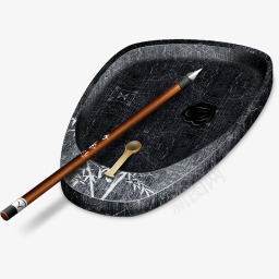 毛笔砚台中国风png免抠素材_88icon https://88icon.com 中国风 毛笔 砚台