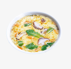 实物香菇紫菜蛋汤素材