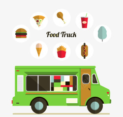 外卖车矢量图素材