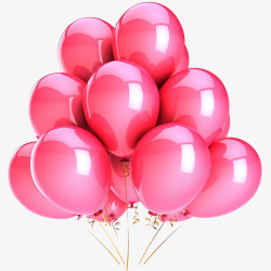灿烂婚庆节情人节粉色气球女王节装饰婚庆漂浮气球高清图片
