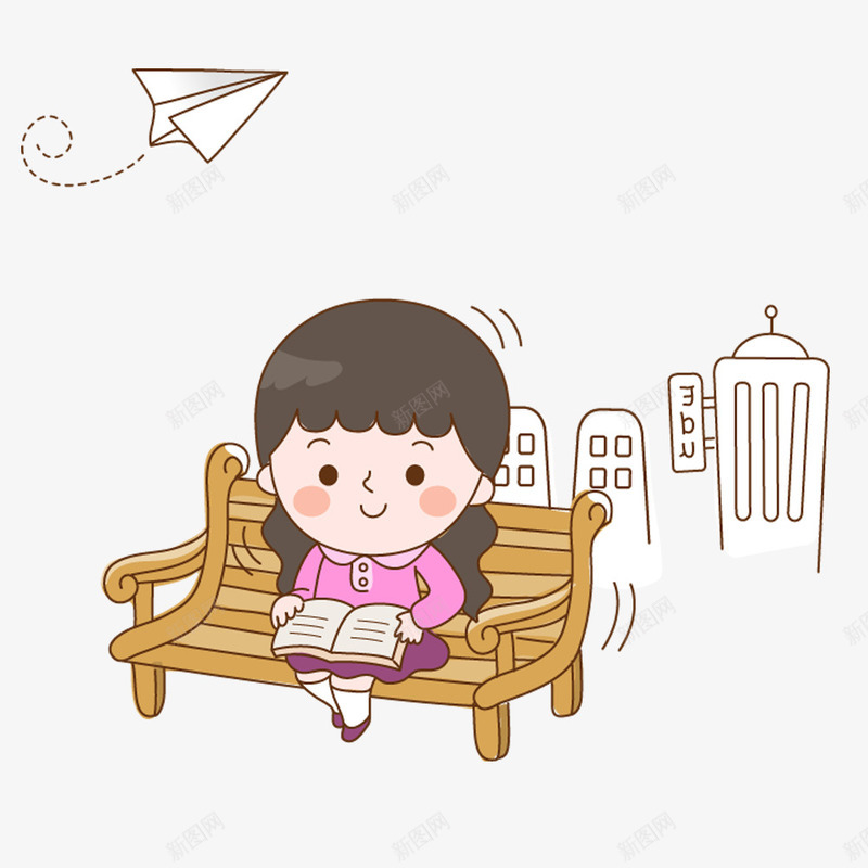 看书的小女孩png免抠素材_88icon https://88icon.com 书本 卡通 女孩 手绘 木质 看书 简图 长椅 风筝