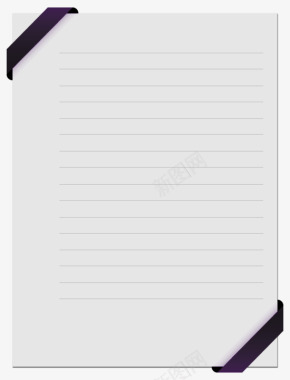 日记纸张紫色边信纸图标图标