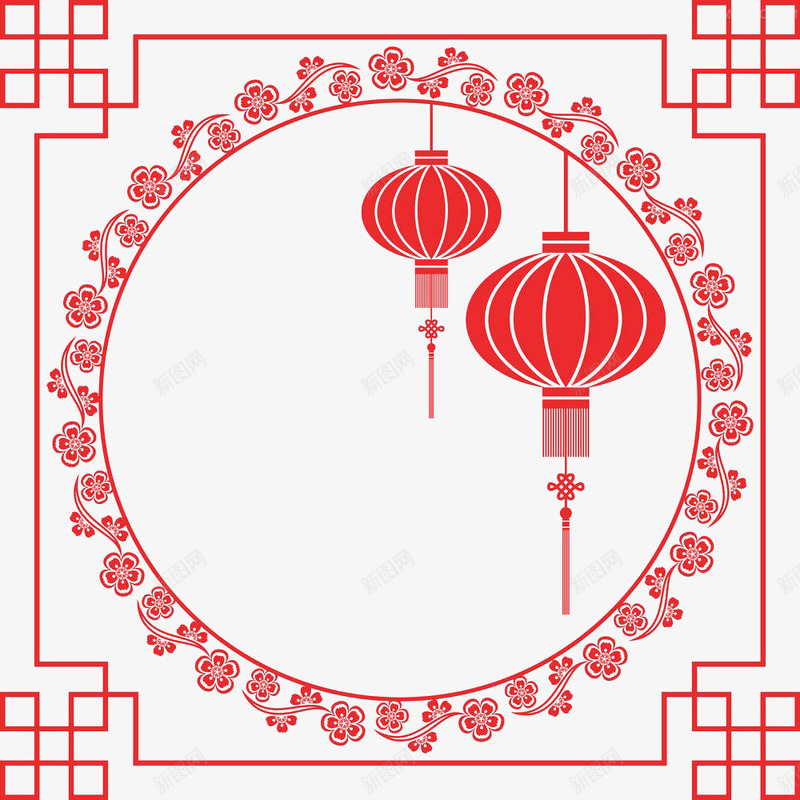 中秋喜庆边框png免抠素材_88icon https://88icon.com 中秋灯笼 传统 喜庆 大红 灯笼
