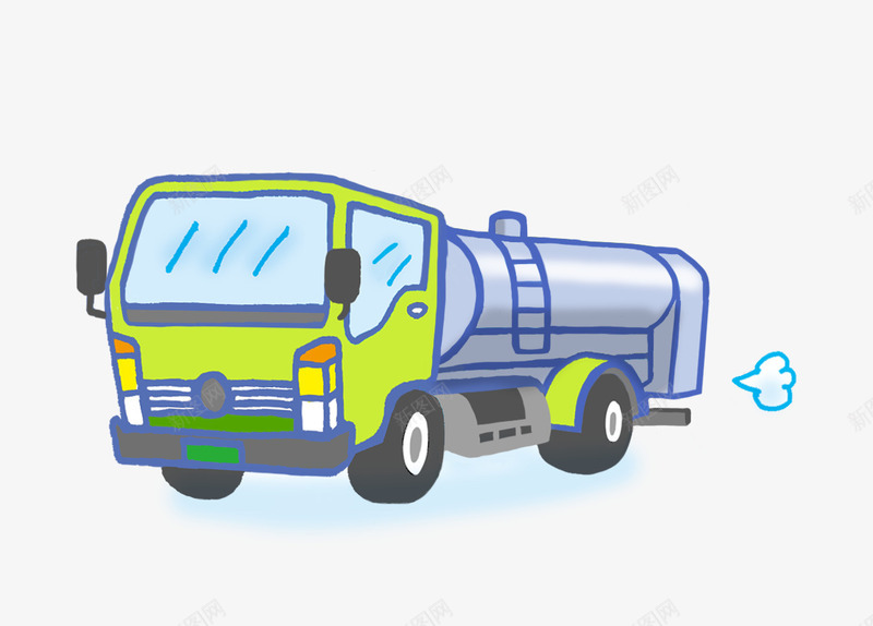 运油车png免抠素材_88icon https://88icon.com 大车 油车 绿色