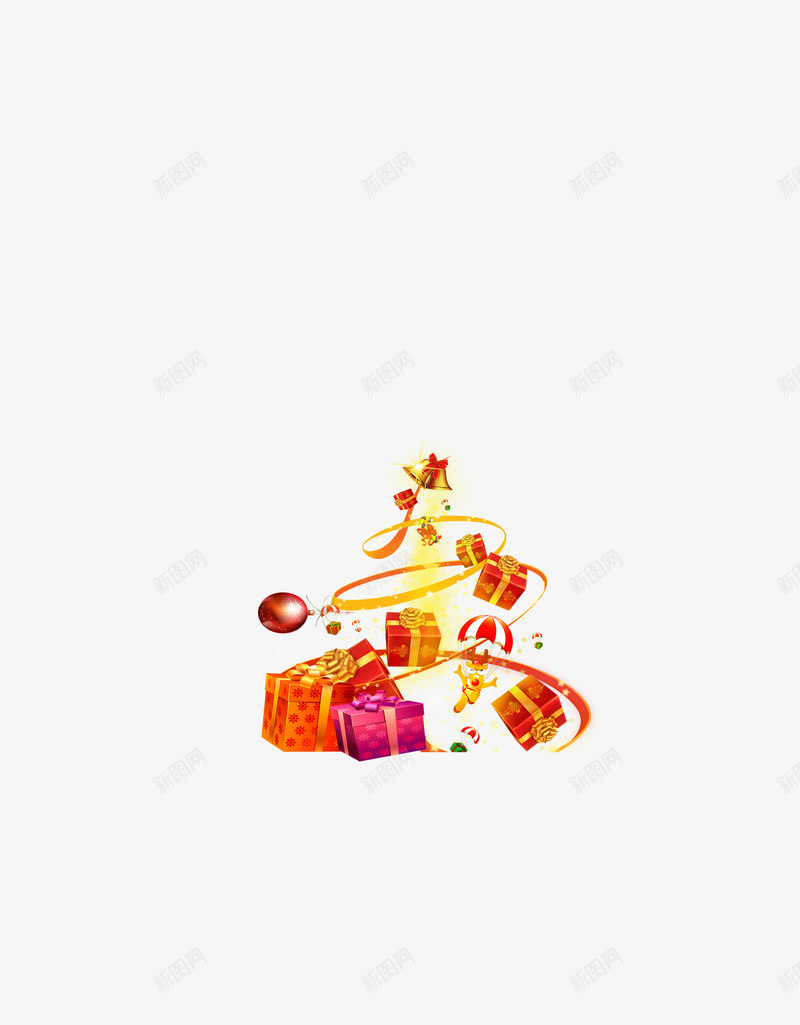 可爱卡通礼物装饰png免抠素材_88icon https://88icon.com 圣诞 年 新年 春节 鸡年