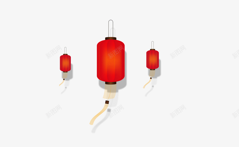 迎风飘荡红灯笼新年大吉png免抠素材_88icon https://88icon.com 年货节 庆国庆灯笼 新年元素 红灯笼 红红火火