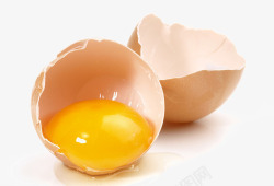 油条特写蛋壳蛋黄高清图片
