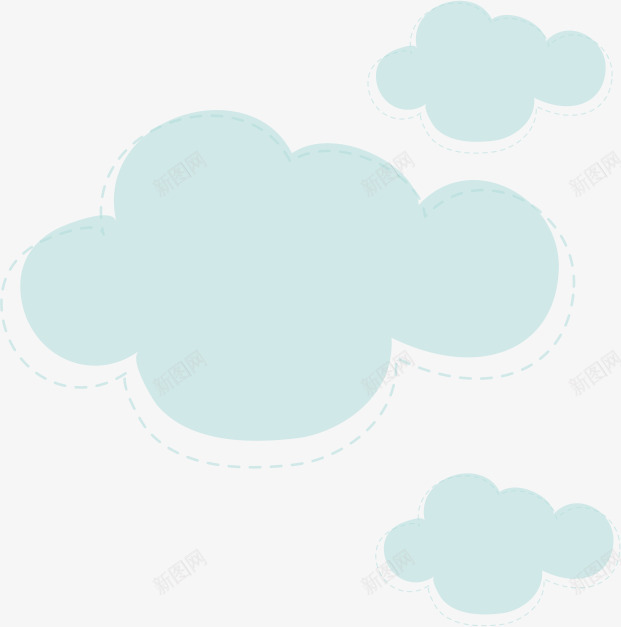 云朵png免抠素材_88icon https://88icon.com AI 云朵 儿童拍照背景 卡通 可爱 天空 底纹 手绘 线条 背景 蓝色