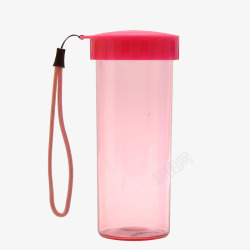 手提带粉色塑料水杯高清图片