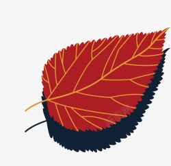 叶子集合红色树叶元素高清图片