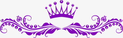 紫色皇冠枝条素材