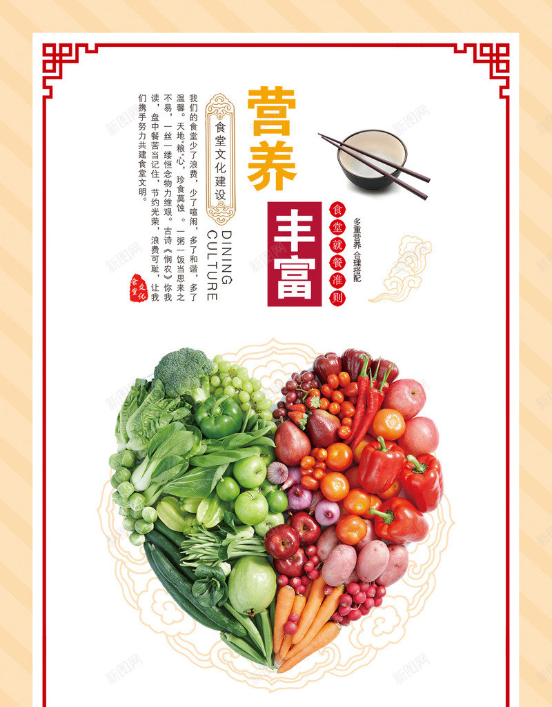 食堂文化5psd_88icon https://88icon.com PSD文件 营养丰富 蔬菜 食堂文化 食堂文化高清海报