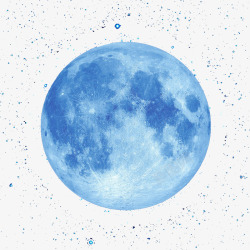 夜空星光蓝色星空与圆月高清图片