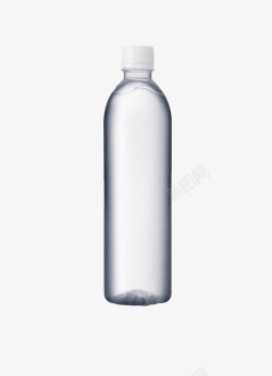矢量泉水透明解渴白色盖子加长的一瓶饮料高清图片