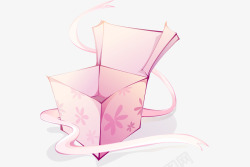 粉色系盒子矢量图素材