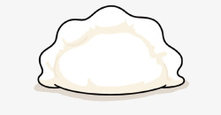 手绘食物苹果卡通一个饺子矢量图高清图片