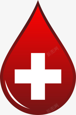 红色十字鲜血血滴素材