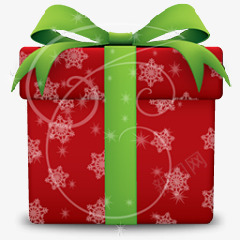 圣诞装饰物插画圣诞礼物装饰物红色盒子图标图标
