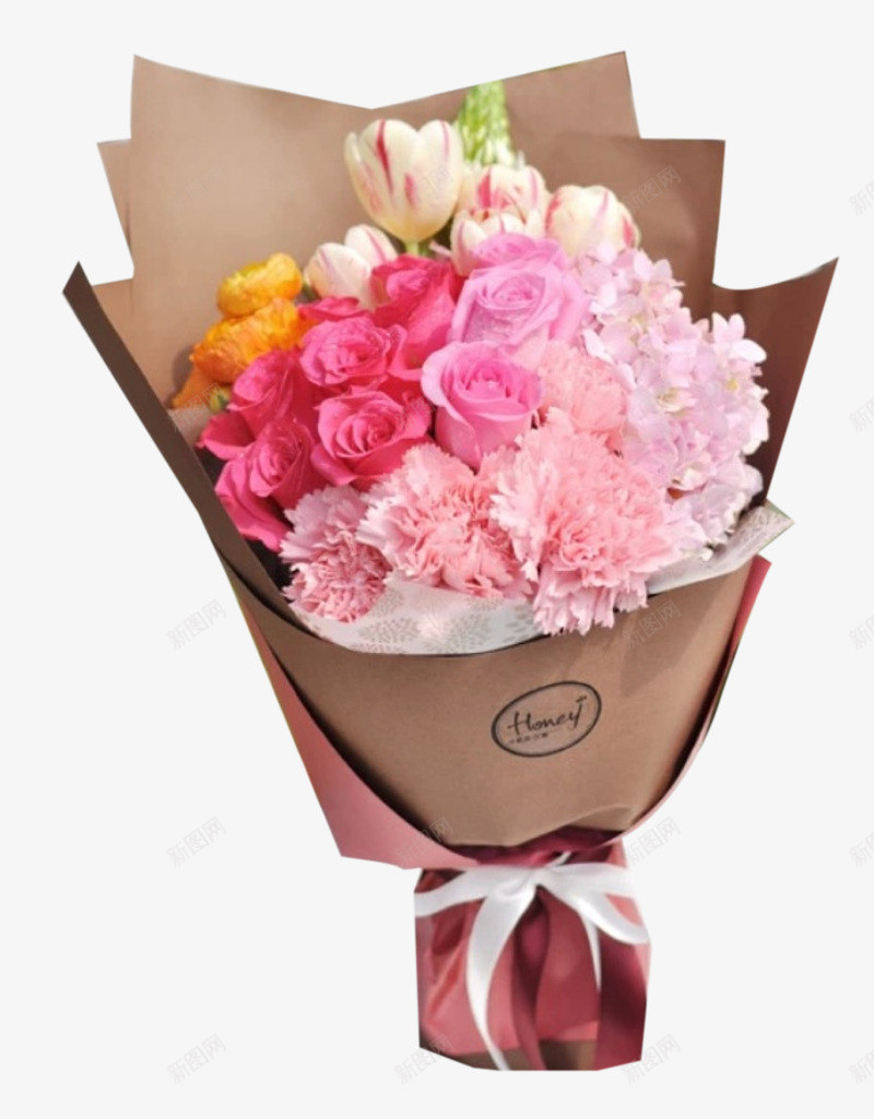 艺术手捧花png免抠素材_88icon https://88icon.com 一束 粉色 花卉 花朵 送人 鲜花