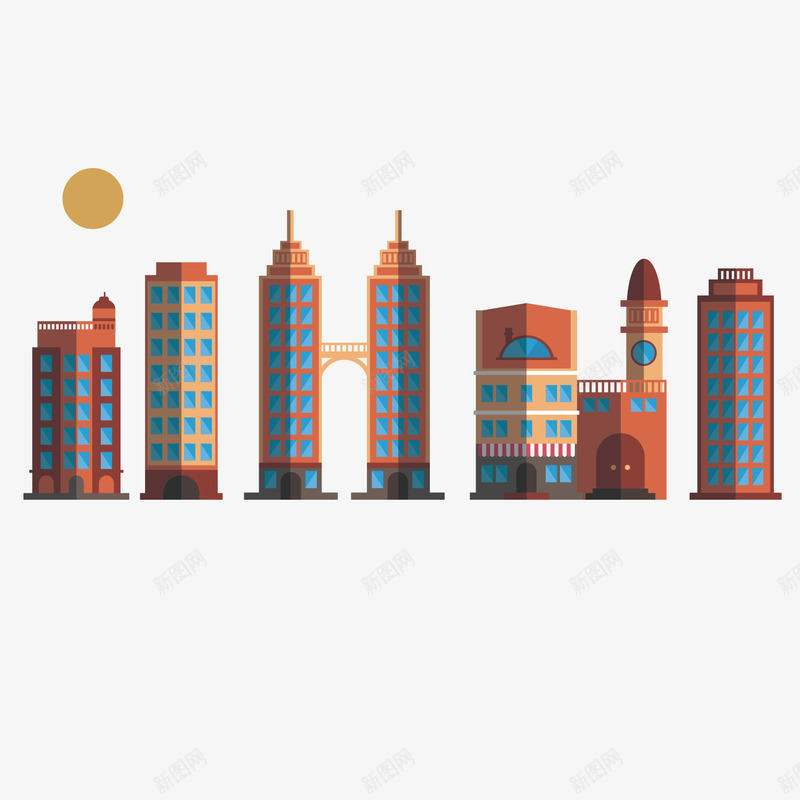白天城市png免抠素材_88icon https://88icon.com 上海外滩 地产 城市 楼房 海报装饰 经济