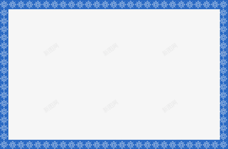 蓝色花纹相框装饰png免抠素材_88icon https://88icon.com 花纹 蓝色 装饰