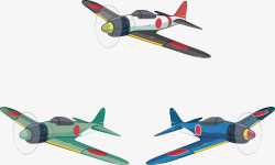 二战时期日军战斗机矢量图素材
