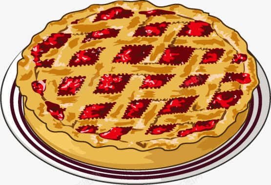 美味的月饼卡通美味草莓味烙饼图标图标