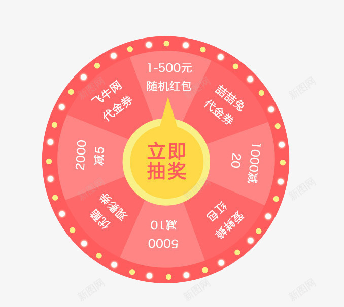 粉色转盘png免抠素材_88icon https://88icon.com 抽优酷观影券 抽飞牛代金券 立即抽奖