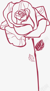 花环紫玫瑰花图标图标