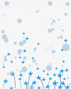 浅蓝色星星点点背景装饰图素材