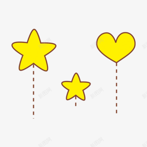 可爱的儿童玩具气球png免抠素材_88icon https://88icon.com 儿童节 元素 六一 手绘 气球 星星 爱心 可爱 儿童玩具 黄色气球