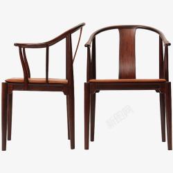 棕色木椅素材