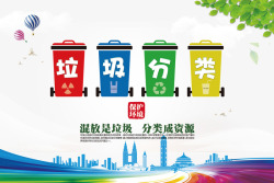 垃圾桶垃圾分类垃圾桶元素高清图片