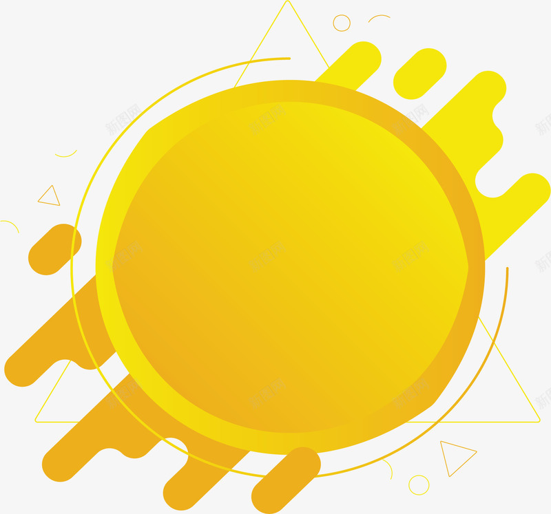 黄色圆形按钮标题框矢量图ai免抠素材_88icon https://88icon.com 便签按钮 图形框 圆形边框 按钮 流体花纹 矢量png 矢量图 黄色广告牌 黄色按钮 黄色流体