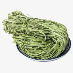 一捆绿色的苔干菜素材