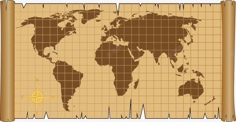 世界地图卷轴png免抠素材_88icon https://88icon.com 世界地图 卡通卷轴 卷轴 矢量卷轴 羊皮纸卷轴