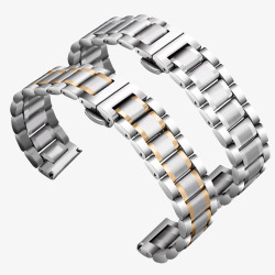 钢带表链不锈钢手表钢带高清图片