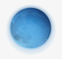 发光的球体图片蓝色发光月亮高清图片
