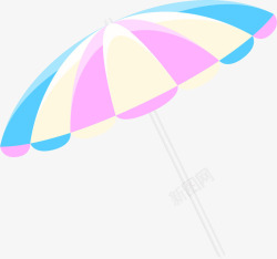 卡通沙滩大型遮阳伞装饰图案素材