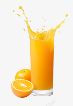 新鲜水果橙汁素材