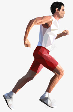 男子运动员抽象跑步男子高清图片