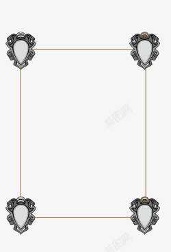 钻石授权书边框素材