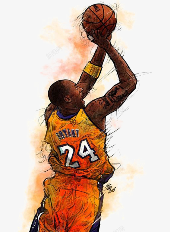 科比插画png免抠素材_88icon https://88icon.com NBA 手绘球星 球星 篮球运动 运动员