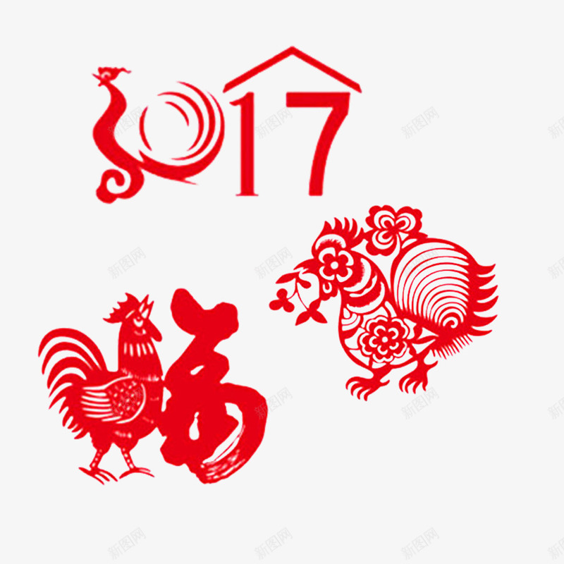 红色鸡年图案png免抠素材_88icon https://88icon.com 公鸡图案 数字 新年PNG 新年PNG素材 春节 植物 红色